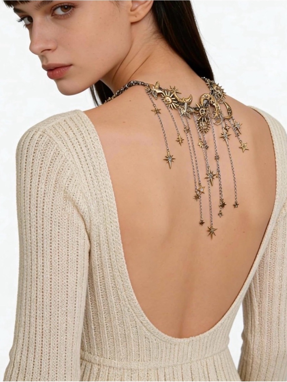 Gold Celestial Moon & Star Pendant Necklace - Picture 8 of 10
